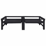 Washing Machine Pedestal 2 pcs Black 124.5 x 61.5 x 32.5 cm - Top-Down View