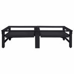 Washing Machine Pedestal 2 pcs Black 124.5 x 61.5 x 32.5 cm