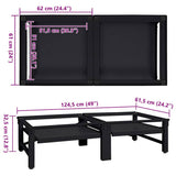 Washing Machine Pedestal 2 pcs Black 124.5 x 61.5 x 32.5 cm