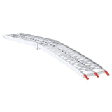 Foldable Motorcycle Ramp 340 kg per ramp 2 pcs Silver Aluminium - Close-Up Angle
