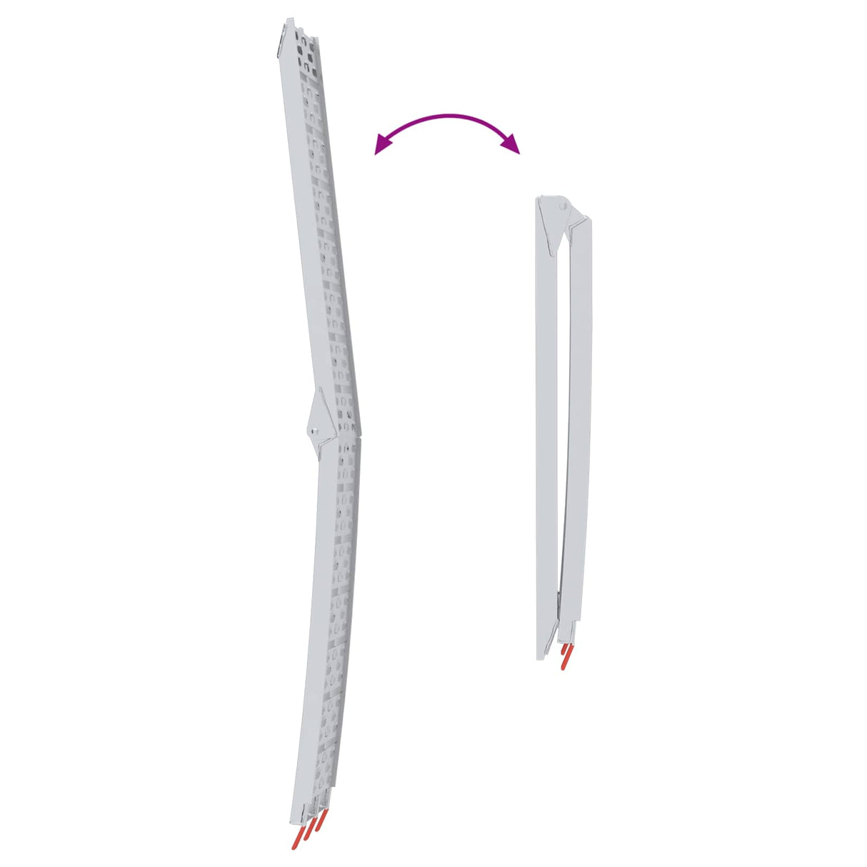 Foldable Motorcycle Ramp 340 kg per ramp 2 pcs Silver Aluminium