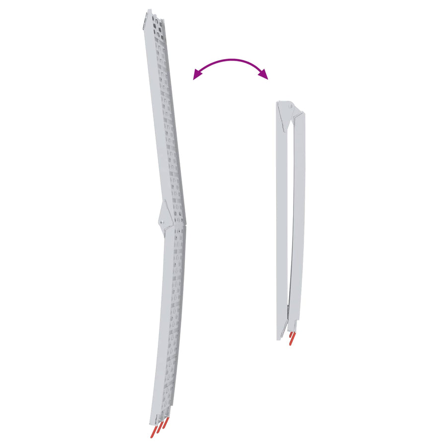 Foldable Motorcycle Ramp 340 kg per ramp 2 pcs Silver Aluminium