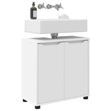 Bathroom Basin Cabinet White 60 x 30 x 60 cm Engineered Wood - Side View
