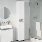 Bathroom Cabinet White 30.5 x 30 x 195 cm Engineered Wood