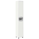 Bathroom Cabinet White 30.5 x 30 x 195 cm Engineered Wood
