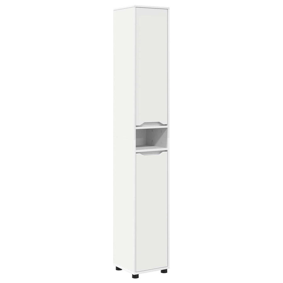 Bathroom Cabinet White 30.5 x 30 x 195 cm Engineered Wood