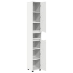 Bathroom Cabinet White 30.5 x 30 x 195 cm Engineered Wood
