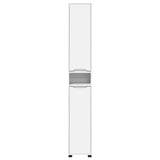 Bathroom Cabinet White 30.5 x 30 x 195 cm Engineered Wood - Rear View