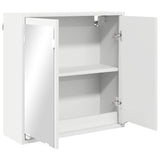 Bathroom Mirror Cabinet White 60 x 20 x 60 cm Engineered Wood - 45-Degree Angle