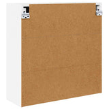 Bathroom Mirror Cabinet White 60 x 20 x 60 cm Engineered Wood - Low Angle