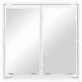 Bathroom Mirror Cabinet White 60 x 20 x 60 cm Engineered Wood - Rear View