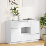 Sideboard with Drawer White 100 by 30 by 65.6 Engineered Wood