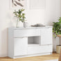 Sideboard White 100 by 30 by 65.6 Engineered Wood