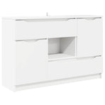 Sideboard White 100 by 30 by 65.6 Engineered Wood