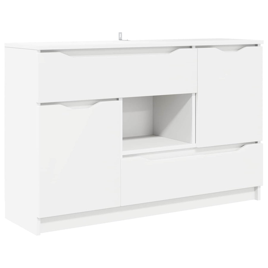 Sideboard White 100 by 30 by 65.6 Engineered Wood