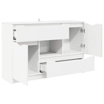 Sideboard White 100 by 30 by 65.6 Engineered Wood