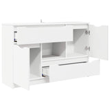 Sideboard with Drawer White 100 by 30 by 65.6 Engineered Wood - 45-Degree Angle