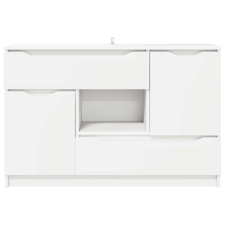 Sideboard White 100 by 30 by 65.6 Engineered Wood