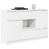Sideboard with Drawer White 100 by 30 by 65.6 Engineered Wood