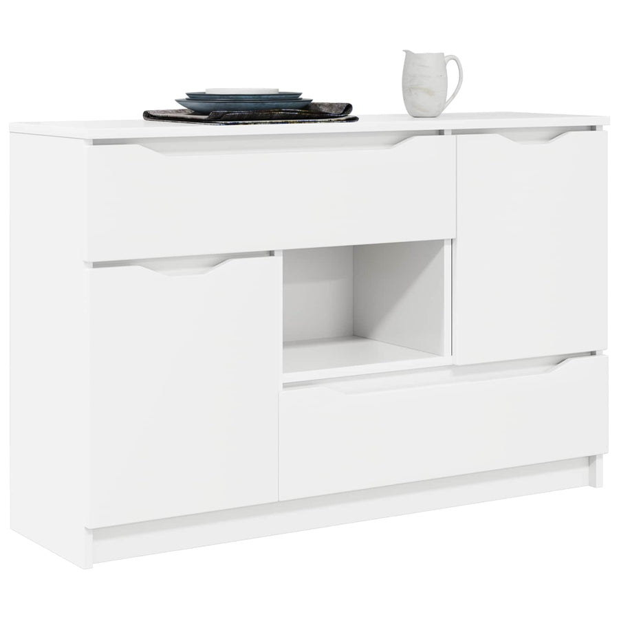 Sideboard White 100 by 30 by 65.6 Engineered Wood