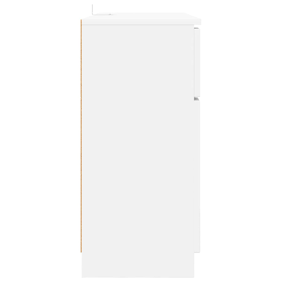 Sideboard White 100 by 30 by 65.6 Engineered Wood