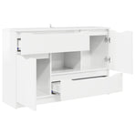 Sideboard High Gloss White 100 by 30 by 65.6 Engineered Wood