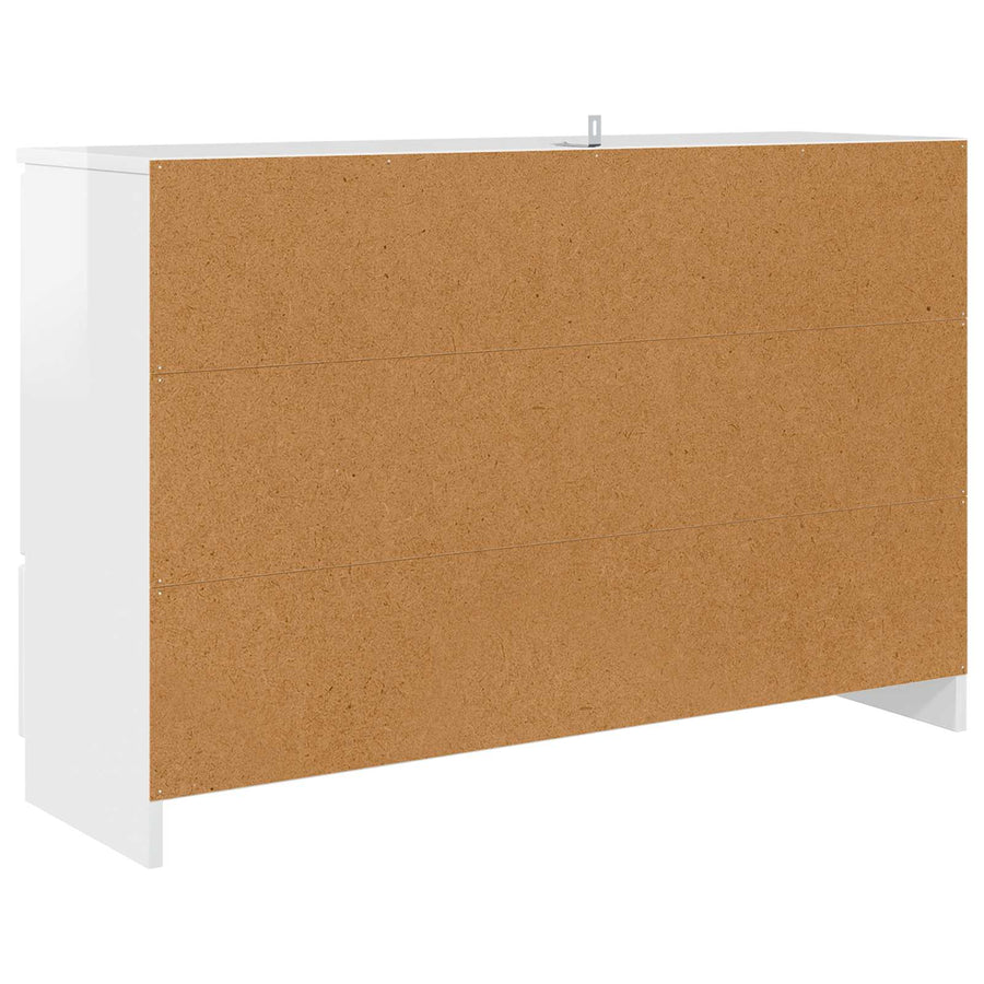 Sideboard High Gloss White 100 by 30 by 65.6 Engineered Wood