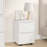 Bedside Tables 2 pcs White 30.5 x 30 x 43 cm Engineered Wood - Top-Down View
