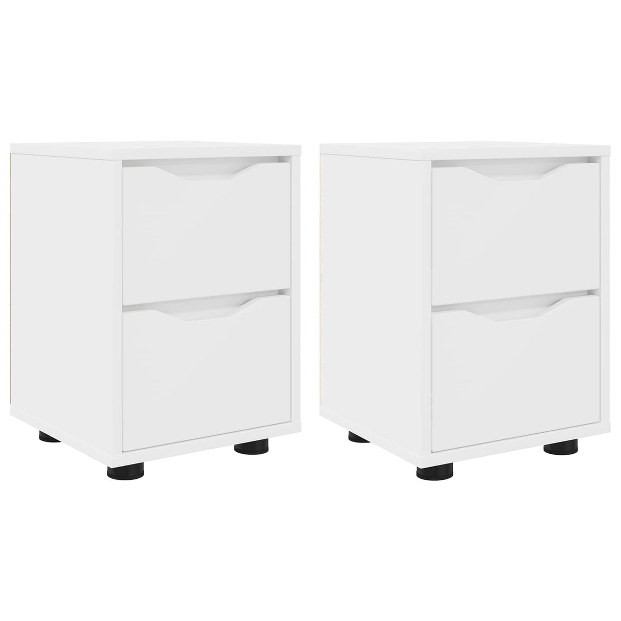 Bedside Tables 2 pcs White 30.5 x 30 x 43 cm Engineered Wood
