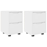 Bedside Tables 2 pcs White 30.5 x 30 x 43 cm Engineered Wood