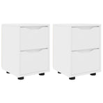 Bedside Tables 2 pcs White 30.5 x 30 x 43 cm Engineered Wood