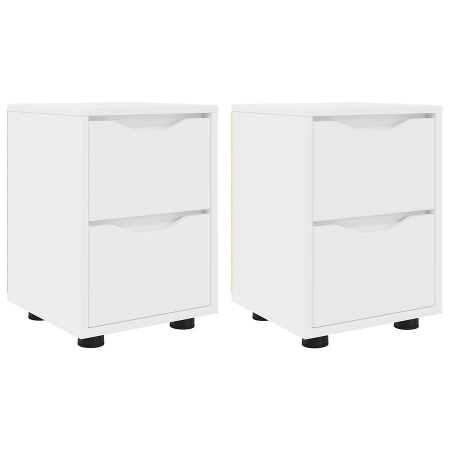 Bedside Tables 2 pcs White 30.5 x 30 x 43 cm Engineered Wood