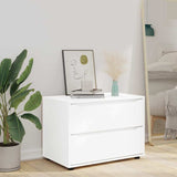 Storage Cabinet White 80 x 48 x 57 cm Engineered Wood - Rear View