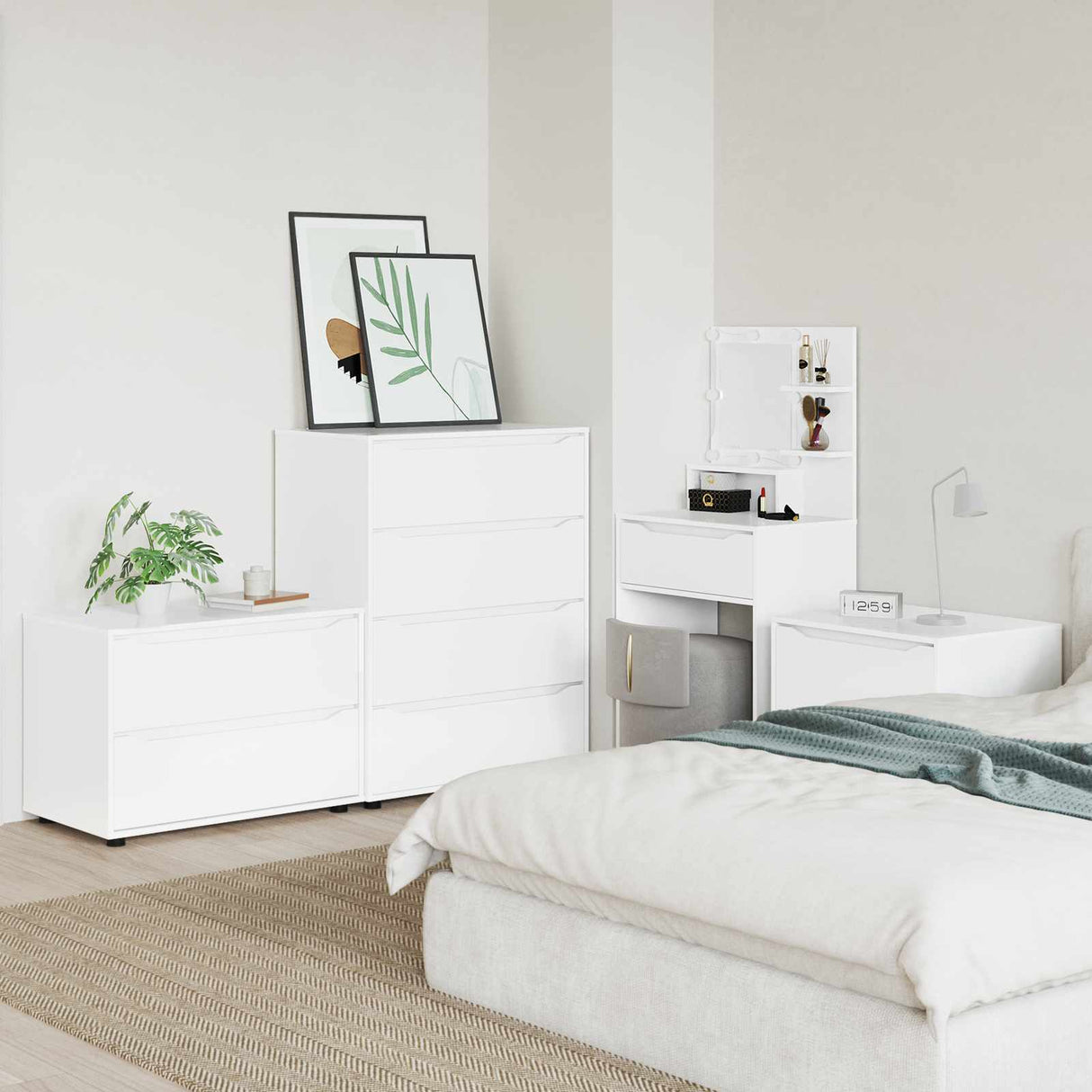 Storage Cabinet White 80 x 48 x 57 cm Engineered Wood