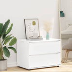 Storage Cabinet 80 x 48 x 57 cm Engineered Wood White