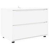 Storage Cabinet White 80 x 48 x 57 cm Engineered Wood - Front View