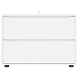 Storage Cabinet White 80 x 48 x 57 cm Engineered Wood - Low Angle