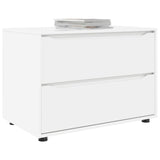 Storage Cabinet White 80 x 48 x 57 cm Engineered Wood - Side View