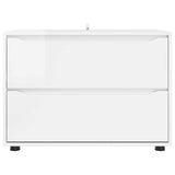 Storage Cabinet High Gloss White 80 x 48 x 57 cm - Low Angle