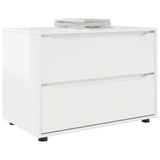 Storage Cabinet High Gloss White 80 x 48 x 57 cm - Side View