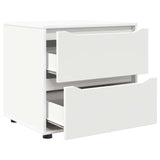 Storage Cabinet White 60 x 48 x 57 cm Engineered Wood - 45-Degree Angle