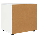 Storage Cabinet White 60 x 48 x 57 cm Engineered Wood - Low Angle