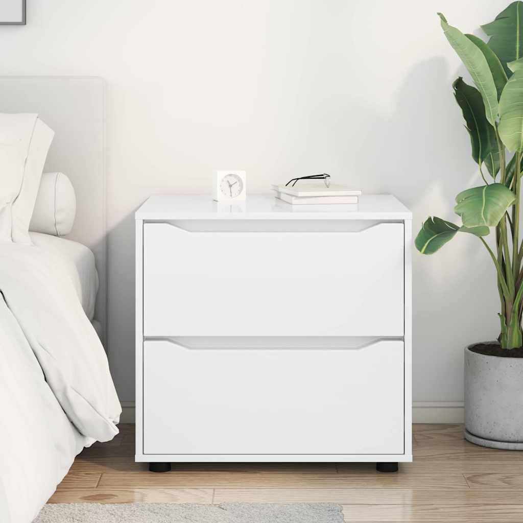 Storage Cabinet High Gloss White 60 x 48 x 57 cm