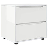 Storage Cabinet High Gloss White 60 x 48 x 57 cm - Front View