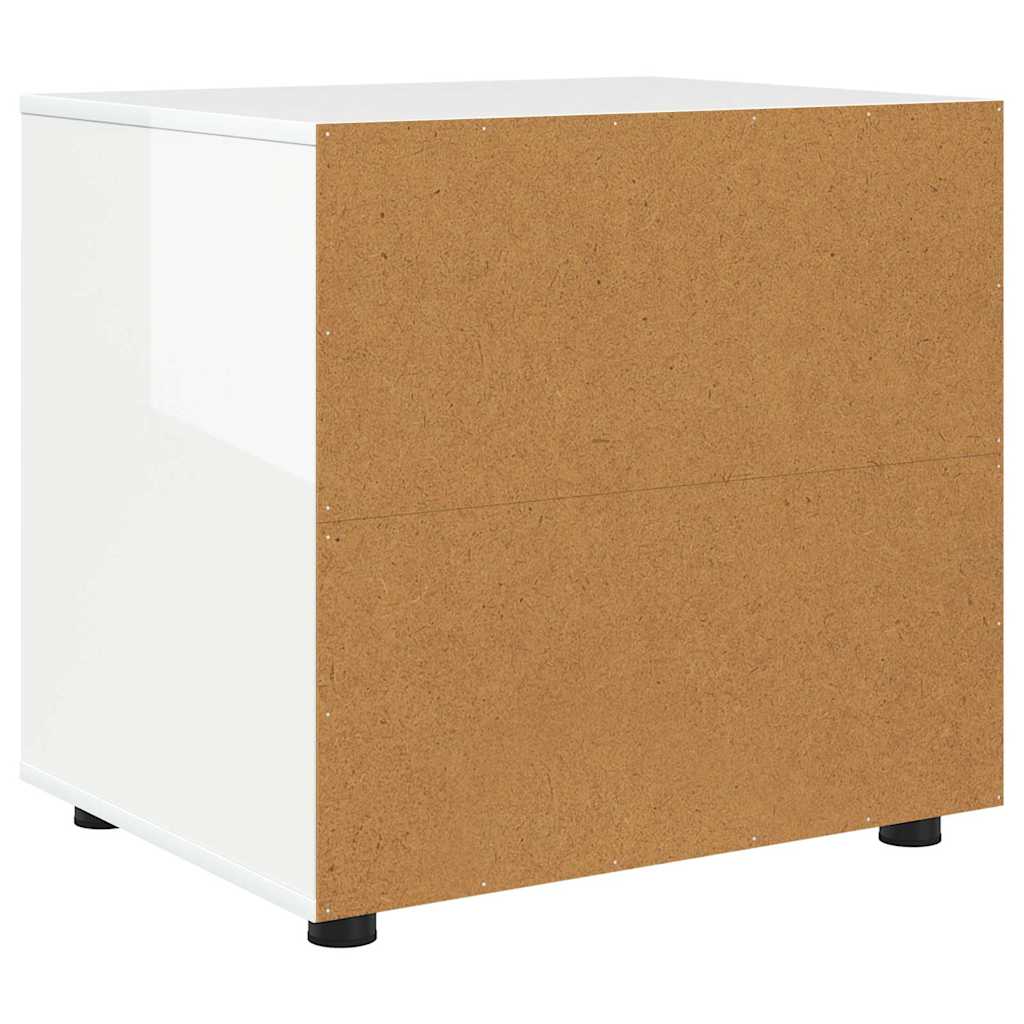Storage Cabinet High Gloss White 60 x 48 x 57 cm
