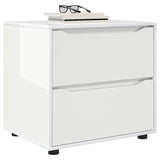 Storage Cabinet High Gloss White 60 x 48 x 57 cm - Side View