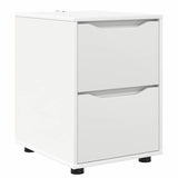 Storage Cabinet White 40 x 48 x 57 cm Engineered Wood - Front View