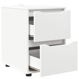 Storage Cabinet White 40 x 48 x 57 cm Engineered Wood - 45-Degree Angle