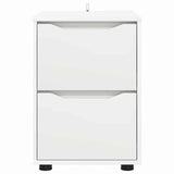 Storage Cabinet White 40 x 48 x 57 cm Engineered Wood - Rear View