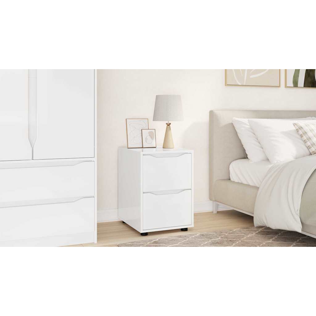 Storage Cabinet High Gloss White 40 x 48 x 57 cm